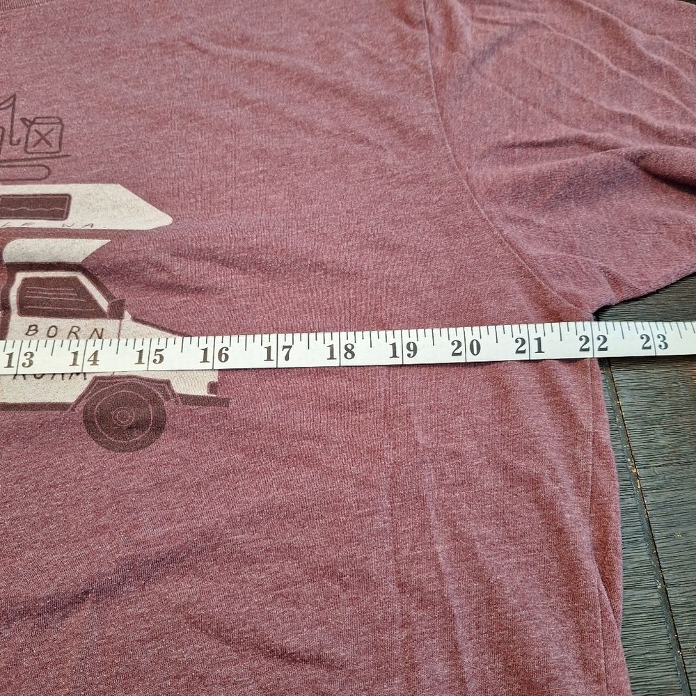 Eddie Bauer Mens Short Sleeve Shirt Camper RV‎ Seattle Washington Born to Roam L - Picture 5 of 6